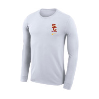 USC Trojans Men's Nike White SC Interlock Dri-FIT Legend Long Sleeve T-Shirt